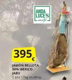 Supermercados MAS Anda - jamón 50% ibérico oferta