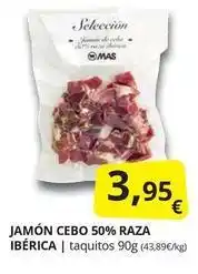 Supermercados MAS Mas - jamón cebo 50% raza ibérica oferta
