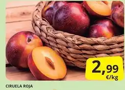 Supermercados MAS Ciruela roja oferta