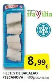 Supermercados MAS Pescanova - filetes de bacalao oferta