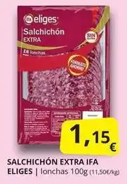 Supermercados MAS Ifa eliges - salchichon extra oferta