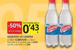 Supermercados MAS La casera - gaseosa oferta