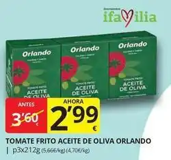 Supermercados MAS Orlando - tomate frito aceite de oliva oferta