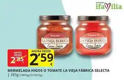 Supermercados MAS Selecta - mermelada hígos o tomate la vieja fábrica oferta