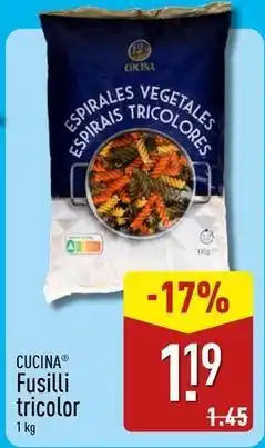 ALDI La cuina - fusilli tricolor oferta