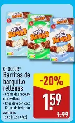 Barritas de barquillo rellenas
