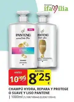 Supermercados MAS Pantene - champu hydra, repara y protege o suave y liso oferta