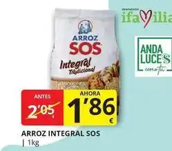 Supermercados MAS Sos - arroz integral oferta