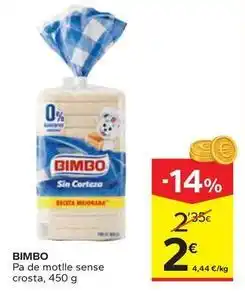 Caprabo Bimbo - pa de motlle sense crosta oferta