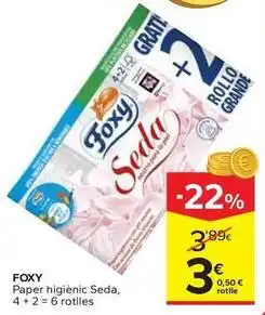 Caprabo Foxy - paper higienic seda oferta