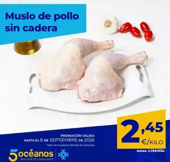 Muslo de pollo sin cadera