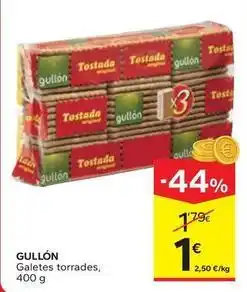 Caprabo Gullón - galetes torrades oferta