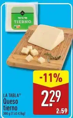 ALDI La tabla - queso tierno oferta