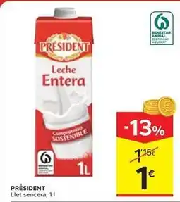 Caprabo Président - llet sencera oferta