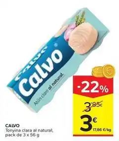 Caprabo Calvo - tonyina clara al natural oferta