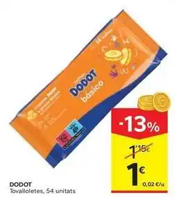 Caprabo Dodot - tovalloletes oferta