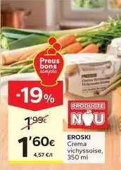 Caprabo Eroski - crema vichyssoise oferta
