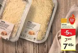 Caprabo Eroski - canelons de carn amb beixamel oferta