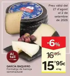 Caprabo García baquero - formatge de barreja semimadurat oferta