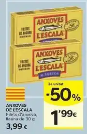 Caprabo Anxoves de l'escala - filetes d'anxova oferta