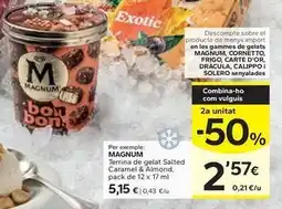 Caprabo Magnum - terrina de gelat salted caramel & almond oferta