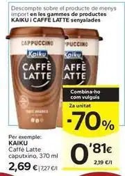 Caprabo Kaiku - caffe latte caputxino oferta