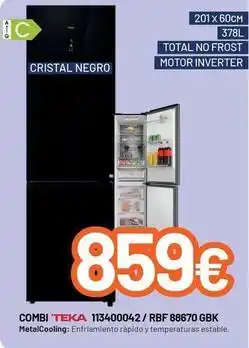 MegaHogar Teka - combi total no frost rbf88670gbk oferta