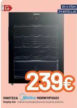 MegaHogar Midea - vinoteca mdrw111fgg22 oferta