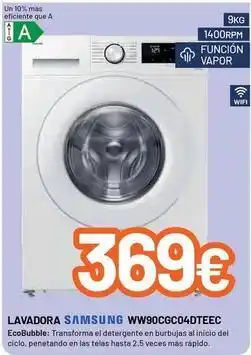 MegaHogar Samsung - lavadora ww90cgc04dteec oferta