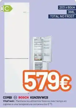 MegaHogar Bosch - combi total no frost kgn39vweb oferta
