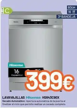 MegaHogar Hisense - lavavajillas hs643c90x oferta