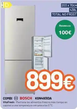 MegaHogar Bosch - combi total no frost kgn493ida oferta