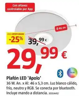 Bauhaus Plafón led 'alpo' oferta