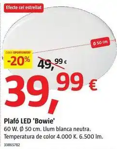 Bauhaus Plafo led 'bowie' oferta