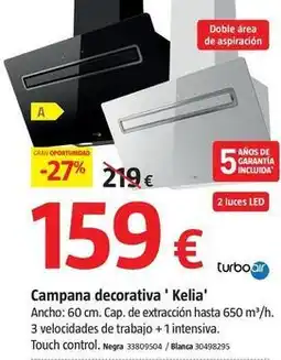 Bauhaus Turbo air - campana decorativa 'kelia' oferta