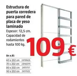 Bauhaus Estructura de puerta corredera para pared de placa de yeso laminado oferta