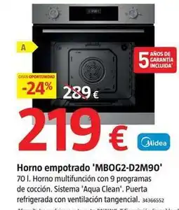 Bauhaus Midea - horno empotrado 'mb0g2-d2m90' oferta