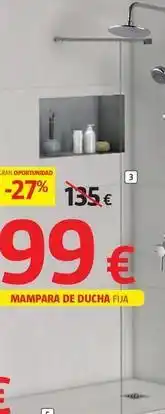 Bauhaus Mampara de ducha fija 'berlin' oferta