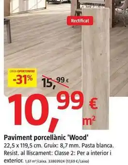 Bauhaus Paviment porcellànic wood oferta