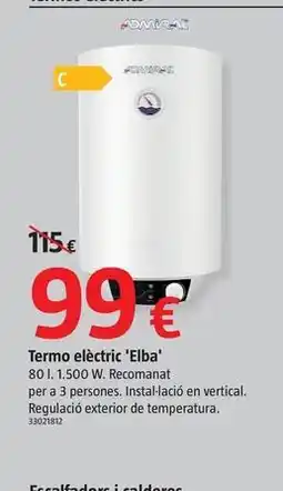 Bauhaus Admiral - termo electric 'elba' oferta
