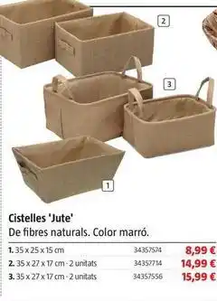 Bauhaus Naturals - cistelles 'jute' oferta