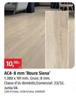Bauhaus Siena - ac4 8 mm roure siena oferta