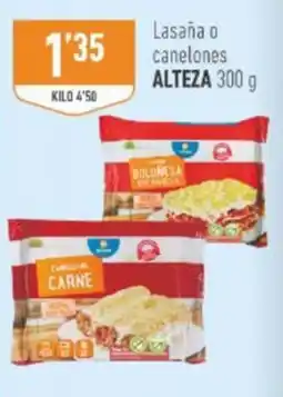 Supermercados Deza Alteza lasaña o canelones oferta
