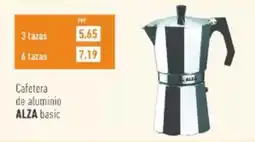 Supermercados Deza Alza basic cafetera de aluminio oferta