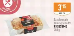Supermercados Deza Rikiissimo canelones de carne gratinados oferta