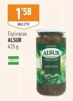 Supermercados Deza alsur espinacas oferta