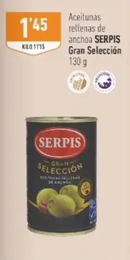 Supermercados Deza Serpis aceitunas rellenas de anchoa oferta