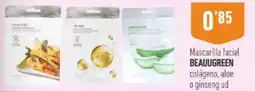 Supermercados Deza Beauugreen mascarilla facial oferta