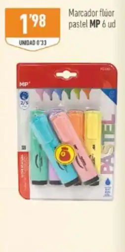 Supermercados Deza MP marcador flúor pastel oferta