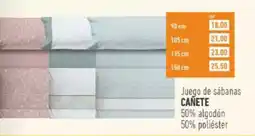 Supermercados Deza Cañete juego de sábanas oferta